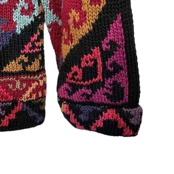 Hallet San Francisco Colorful Unique Sweater 100% Pima Cotton Size Medium‎ (M) - Picture 7 of 8
